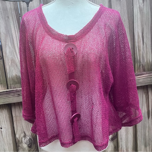 Noelle See Thru Cropped Blouse; OSFM - Picture 5 of 10